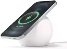 Support Magnétique de Bureau en Silicone – Station de Charge Sans Fil MagSafe pour iPhone